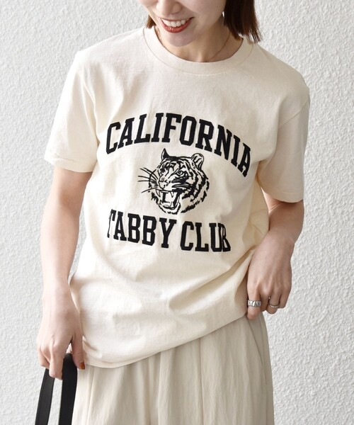 MIXTA(ミクスタ)の「Mixta:〈洗濯機可能〉MIXTIGER プリント TEE(Tシャツ/カットソー・レディース・グレー/チャコールグレー/ナチュラル/キャメル・ONE SIZE)」の3枚目の写真