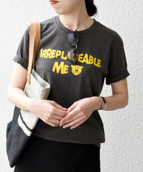 MIXTA(ミクスタ)の「Mixta:〈洗濯機可能〉MIXTIGER プリント TEE(Tシャツ/カットソー・レディース・グレー/チャコールグレー/ナチュラル/キャメル・ONE SIZE)」の2枚目の写真
