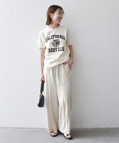 MIXTA(ミクスタ)の「Mixta:〈洗濯機可能〉MIXTIGER プリント TEE(Tシャツ/カットソー・レディース・グレー/チャコールグレー/ナチュラル/キャメル・ONE SIZE)」の5枚目の写真