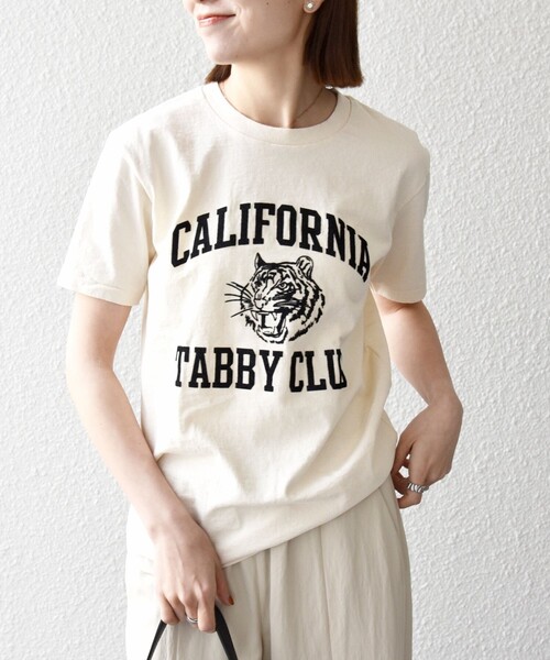 MIXTA(ミクスタ)の「Mixta:〈洗濯機可能〉MIXTIGER プリント TEE(Tシャツ/カットソー・レディース・グレー/チャコールグレー/ナチュラル/キャメル・ONE SIZE)」の7枚目の写真