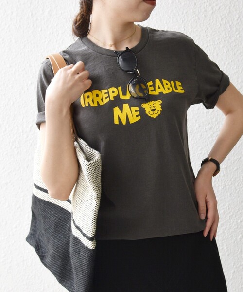 MIXTA(ミクスタ)の「Mixta:〈洗濯機可能〉MIXTIGER プリント TEE(Tシャツ/カットソー・レディース・グレー/チャコールグレー/ナチュラル/キャメル・ONE SIZE)」の12枚目の写真