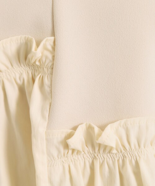 ITS'DEMO（イッツデモ）の「【洗濯機OK】異素材ドッキングトップス（Tシャツ/カットソー・レディース・ベビーピンク/ブラック/アイボリー・00）」の7枚目の写真