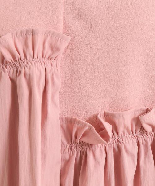 ITS'DEMO（イッツデモ）の「【洗濯機OK】異素材ドッキングトップス（Tシャツ/カットソー・レディース・ベビーピンク/ブラック/アイボリー・00）」の15枚目の写真