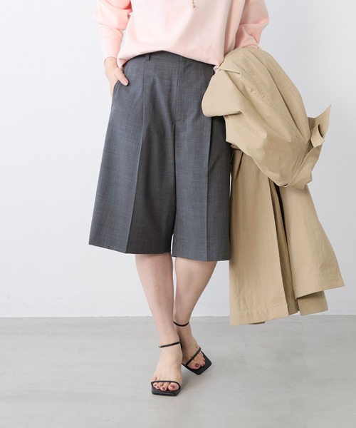 MICA&DEAL(マイカ&ディール)の「1タックハーフパンツ〈2サイズ展開〉(その他パンツ・レディース・グレー/ベージュ/ネイビー・36/38)」の15枚目の写真