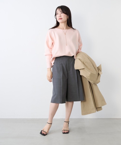 MICA&DEAL(マイカ&ディール)の「1タックハーフパンツ〈2サイズ展開〉(その他パンツ・レディース・グレー/ベージュ/ネイビー・36/38)」の17枚目の写真