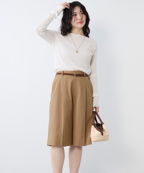 MICA&DEAL(マイカ&ディール)の「1タックハーフパンツ〈2サイズ展開〉(その他パンツ・レディース・グレー/ベージュ/ネイビー・36/38)」の21枚目の写真