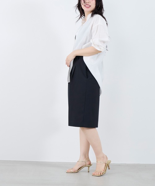 MICA&DEAL（マイカ＆ディール）の「1タックハーフパンツ〈2サイズ展開〉（その他パンツ・レディース・グレー/ベージュ/ネイビー・36/38）」の11枚目の写真