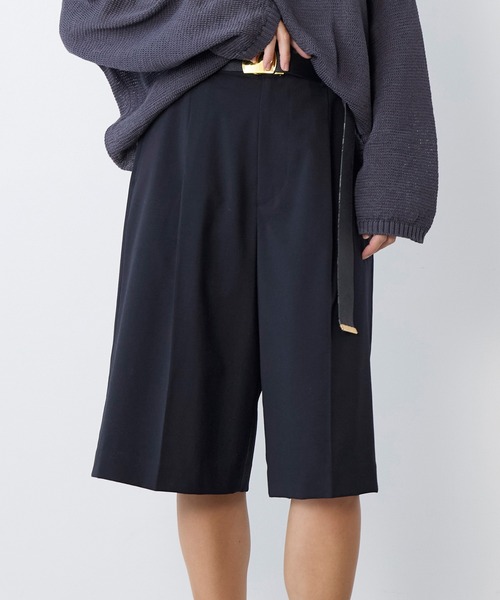 MICA&DEAL（マイカ＆ディール）の「1タックハーフパンツ〈2サイズ展開〉（その他パンツ・レディース・グレー/ベージュ/ネイビー・36/38）」の13枚目の写真