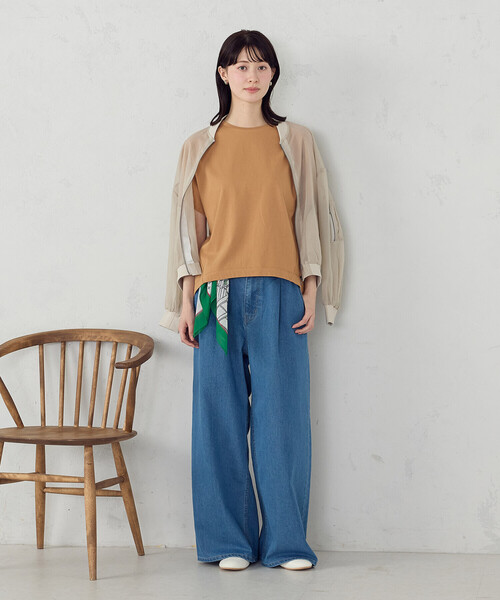 COMME CA ISM(コムサイズム)の「日本の色 カラーTシャツ(Tシャツ/カットソー・レディース・アイボリー/グリーン/チャコール/オレンジ・SMALL/MEDIUM/LARGE)」の14枚目の写真