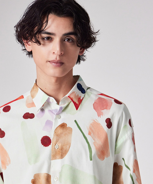 PS Paul Smith（ピーエスポールスミス）の「ニュアンスフローラル プリントシャツ / 162755 EXSH01（シャツ/ブラウス・メンズ・ブラック/ホワイト・X-LARGE/LARGE/MEDIUM/SMALL）」の3枚目の写真