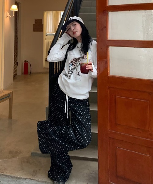almo(アルモ)の「【LAMPOON】ドットブラックデニムパンツ(デニムパンツ・レディース・ブラック・MEDIUM/SMALL/LARGE)」の10枚目の写真