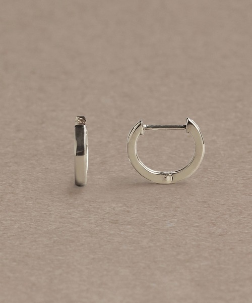 【SV】ストレートフープピアス/ユニセックス　ニッケルフリー/金属アレルギー対応