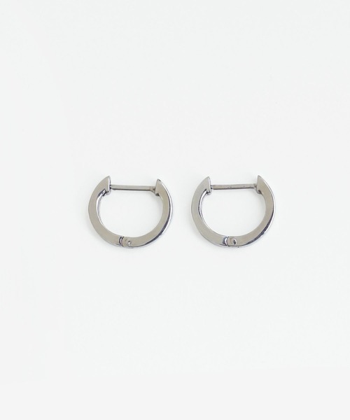 【SV】ストレートフープピアス/ユニセックス　ニッケルフリー/金属アレルギー対応