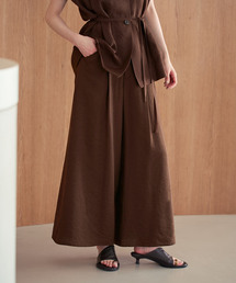 Noble | 《追加・新色・セットアップ対応》ファジーリネンフラップフレアパンツ(その他パンツ)