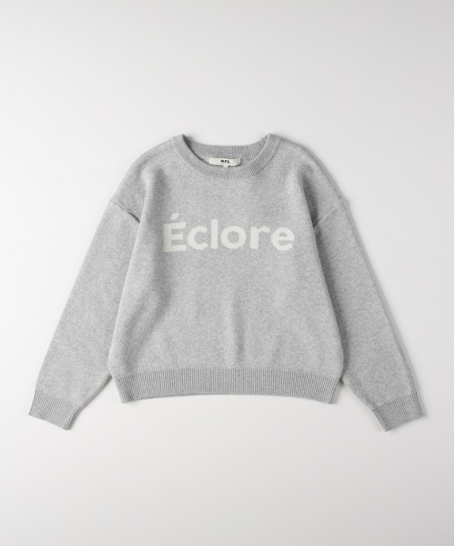 Right-on（ライトオン）の「【VIVIAN BLUE】ジャガードロゴセーター (キッズニット / 柔らか素材 / デイリーユース)（ニット/セーター・キッズ・ピンク/サックスブルー/グレー・130/140/110/120）」の2枚目の写真