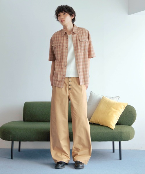 Zooodle(ズードル)の「Button fly chino pants - ボタンフライチノパンツ -(チノパンツ・メンズ・カーキ/ベージュ・MEDIUM/LARGE)」の10枚目の写真