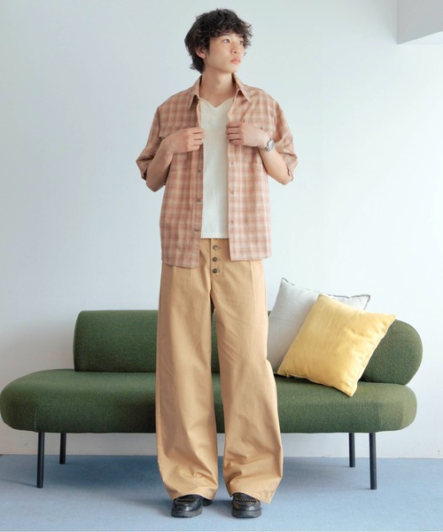 Zooodle(ズードル)の「Button fly chino pants - ボタンフライチノパンツ -(チノパンツ・メンズ・カーキ/ベージュ・MEDIUM/LARGE)」の12枚目の写真