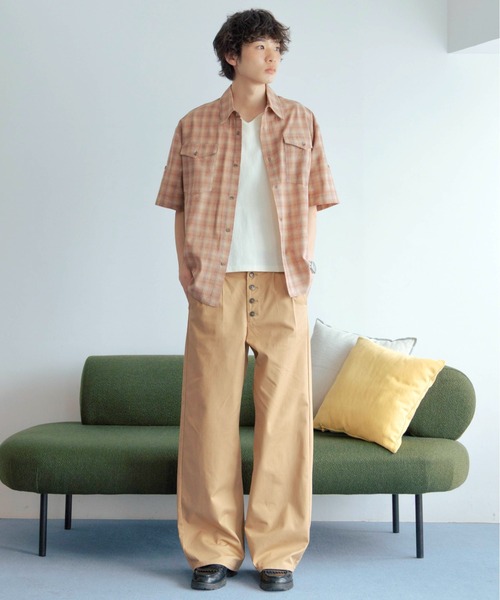 Zooodle(ズードル)の「Button fly chino pants - ボタンフライチノパンツ -(チノパンツ・メンズ・カーキ/ベージュ・MEDIUM/LARGE)」の13枚目の写真