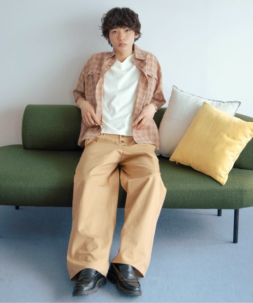 Zooodle(ズードル)の「Button fly chino pants - ボタンフライチノパンツ -(チノパンツ・メンズ・カーキ/ベージュ・MEDIUM/LARGE)」の17枚目の写真