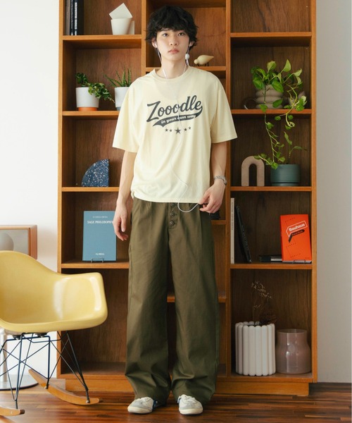 Zooodle(ズードル)の「Button fly chino pants - ボタンフライチノパンツ -(チノパンツ・メンズ・カーキ/ベージュ・MEDIUM/LARGE)」の7枚目の写真