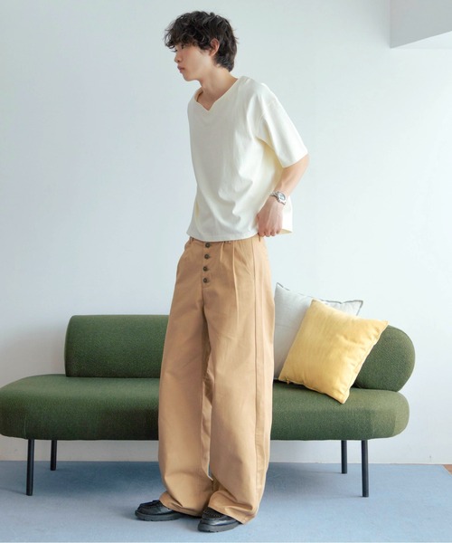 Zooodle(ズードル)の「Button fly chino pants - ボタンフライチノパンツ -(チノパンツ・メンズ・カーキ/ベージュ・MEDIUM/LARGE)」の20枚目の写真