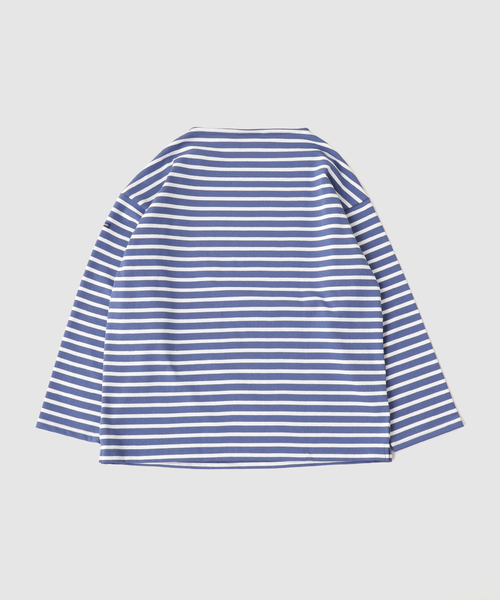 SAINT JAMES(セントジェームス)の「SAINT JAMES (セントジェームス) 別注 ウエッソン ルーズ ボーダー(サイズ7)(Tシャツ/カットソー・メンズ・キャメル/コバルトブルー/ブラウン系その他・7)」の4枚目の写真