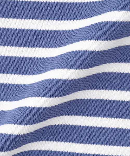 SAINT JAMES(セントジェームス)の「SAINT JAMES (セントジェームス) 別注 ウエッソン ルーズ ボーダー(サイズ7)(Tシャツ/カットソー・メンズ・キャメル/コバルトブルー/ブラウン系その他・7)」の7枚目の写真