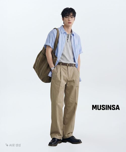 DRAW FIT（ドローフィット）の「ワイドバンディングチノパンツ[ベージュ]（その他パンツ・メンズ・その他・MEDIUM/LARGE/X-LARGE）」の4枚目の写真
