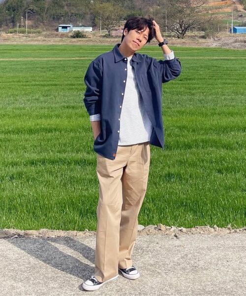 DRAW FIT（ドローフィット）の「ワイドバンディングチノパンツ[ベージュ]（その他パンツ・メンズ・その他・MEDIUM/LARGE/X-LARGE）」の5枚目の写真