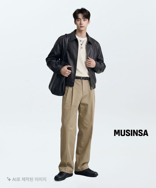 DRAW FIT（ドローフィット）の「ワイドバンディングチノパンツ[ベージュ]（その他パンツ・メンズ・その他・MEDIUM/LARGE/X-LARGE）」の6枚目の写真