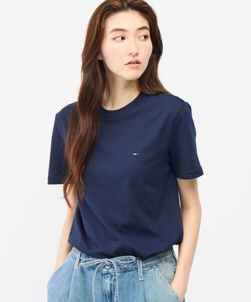 tommy jeans(トミー ジーンズ)の「【オンライン限定】ユニセックス スリムジャージー クルーネックTシャツ 2枚パック(ブラック/ネイビー)(Tシャツ/カットソー・メンズ・マルチ・MEDIUM/SMALL/XX-LARGE/X-LARGE/LARGE)」の10枚目の写真