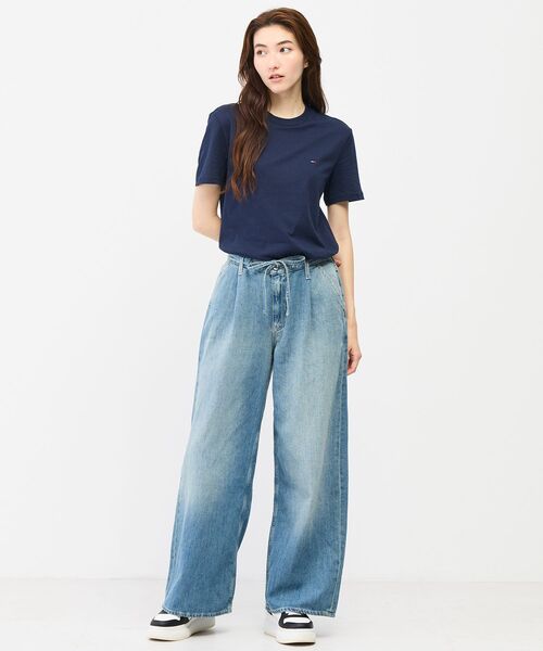 tommy jeans(トミー ジーンズ)の「【オンライン限定】ユニセックス スリムジャージー クルーネックTシャツ 2枚パック(ブラック/ネイビー)(Tシャツ/カットソー・メンズ・マルチ・MEDIUM/SMALL/XX-LARGE/X-LARGE/LARGE)」の9枚目の写真