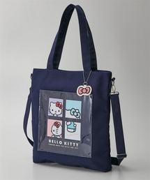 Hello Kitty（ハローキティ）１０ポケット縦型キャンバス２WAYトートバッグ（Ａ４対応）