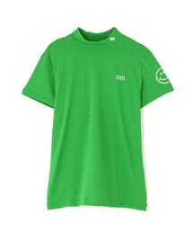 PEARLY GATES（パーリーゲイツ）の「【PEARLY GATES】【PG is PG】FD30/ベア変形鹿の子ボーダー半袖ハイネックカットソー（Tシャツ/カットソー）」