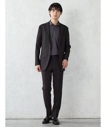 Perfect Suit FActory（パーフェクトスーツファクトリー）の「【裾上げ済み 上下セット】WEB限定ライトセットアップ 上下洗える ストレッチ 無地 ブラック ダークブラウン ネイビー（スーツセット）」