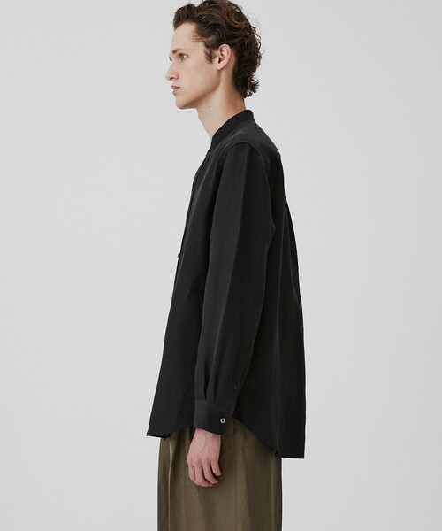 UNITED TOKYO（ユナイテッドトウキョウ）の「VINTAGE SILK LINEN グランパシャツ（シャツ/ブラウス・メンズ・ホワイト/ブラック・2/1）」の11枚目の写真