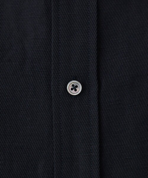 UNITED TOKYO（ユナイテッドトウキョウ）の「VINTAGE SILK LINEN グランパシャツ（シャツ/ブラウス・メンズ・ホワイト/ブラック・2/1）」の14枚目の写真