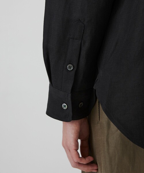 UNITED TOKYO（ユナイテッドトウキョウ）の「VINTAGE SILK LINEN グランパシャツ（シャツ/ブラウス・メンズ・ホワイト/ブラック・2/1）」の16枚目の写真