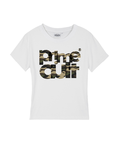 PRIMATE(プライメイト)の「PETTY レディース スリムフィット 半袖Tシャツ 5 COLORS(Tシャツ/カットソー・レディース・ホワイト/ブラック/カーキ/クリーム/チャコール・SMALL/MEDIUM/LARGE)」の1枚目の写真
