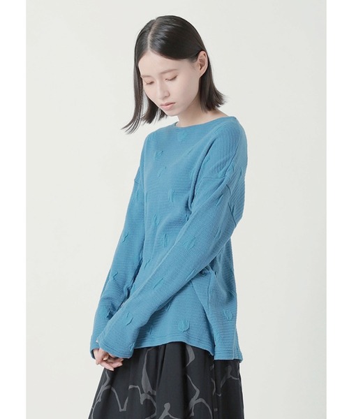 Plantation(プランテーション)の「ミニドットブリスター / S(Tシャツ/カットソー・レディース・ブルー/ライトグレー/ネイビー・M size/L size)」の10枚目の写真