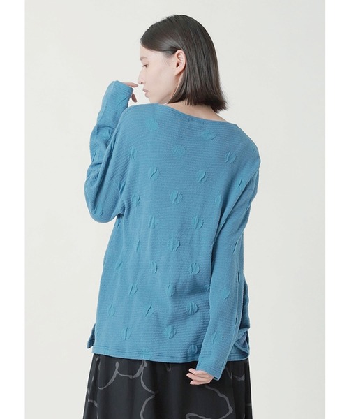 Plantation(プランテーション)の「ミニドットブリスター / S(Tシャツ/カットソー・レディース・ブルー/ライトグレー/ネイビー・M size/L size)」の11枚目の写真