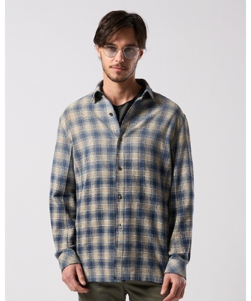 wjk(ダヴルジェイケイ)の「aging loose check shirt(シャツ/ブラウス・メンズ・ブラック系その他/ブルー系その他/レッド系その他・SMALL/MEDIUM/LARGE/X-LARGE)」の10枚目の写真