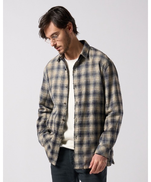 wjk(ダヴルジェイケイ)の「aging loose check shirt(シャツ/ブラウス・メンズ・ブラック系その他/ブルー系その他/レッド系その他・SMALL/MEDIUM/LARGE/X-LARGE)」の14枚目の写真