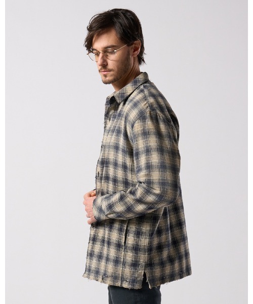 wjk(ダヴルジェイケイ)の「aging loose check shirt(シャツ/ブラウス・メンズ・ブラック系その他/ブルー系その他/レッド系その他・SMALL/MEDIUM/LARGE/X-LARGE)」の15枚目の写真