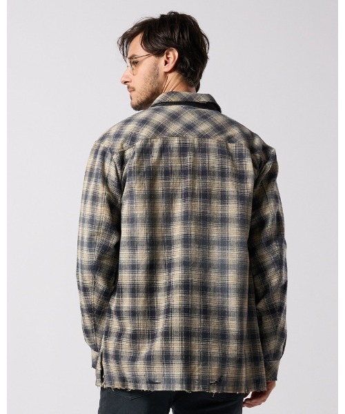 wjk(ダヴルジェイケイ)の「aging loose check shirt(シャツ/ブラウス・メンズ・ブラック系その他/ブルー系その他/レッド系その他・SMALL/MEDIUM/LARGE/X-LARGE)」の16枚目の写真