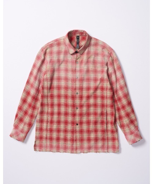 wjk(ダヴルジェイケイ)の「aging loose check shirt(シャツ/ブラウス・メンズ・ブラック系その他/ブルー系その他/レッド系その他・SMALL/MEDIUM/LARGE/X-LARGE)」の4枚目の写真