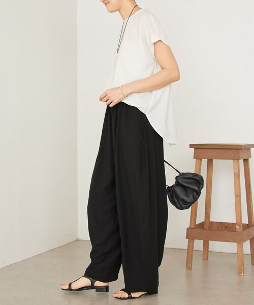 BEARDSLEY(ビアズリー)の「ストレッチジョーゼットブラウス(シャツ/ブラウス・レディース・ホワイト/ネイビー・FREE)」の12枚目の写真