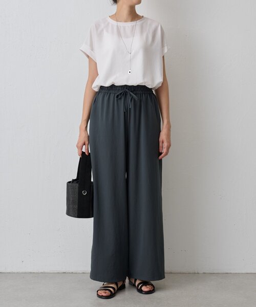 BEARDSLEY(ビアズリー)の「ストレッチジョーゼットブラウス(シャツ/ブラウス・レディース・ホワイト/ネイビー・FREE)」の14枚目の写真