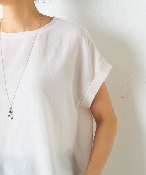 BEARDSLEY(ビアズリー)の「ストレッチジョーゼットブラウス(シャツ/ブラウス・レディース・ホワイト/ネイビー・FREE)」の17枚目の写真