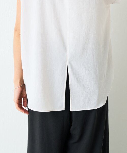 BEARDSLEY(ビアズリー)の「ストレッチジョーゼットブラウス(シャツ/ブラウス・レディース・ホワイト/ネイビー・FREE)」の18枚目の写真